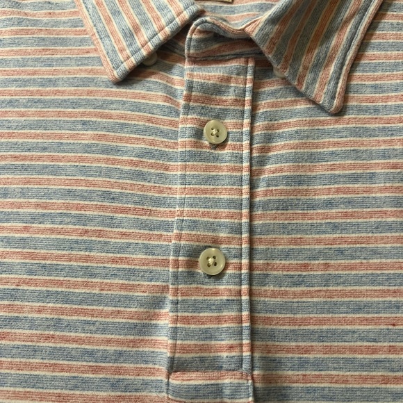 Faherty Multicolor Striped Polo Men’s Shirt Size XL - Picture 6 of 9